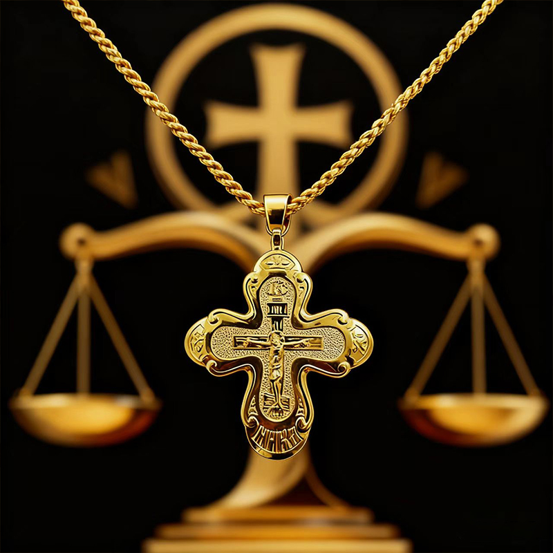 Cross Pendant Necklace Gold - Nuova Croce Pettorale Ortodossa 2026, Collana