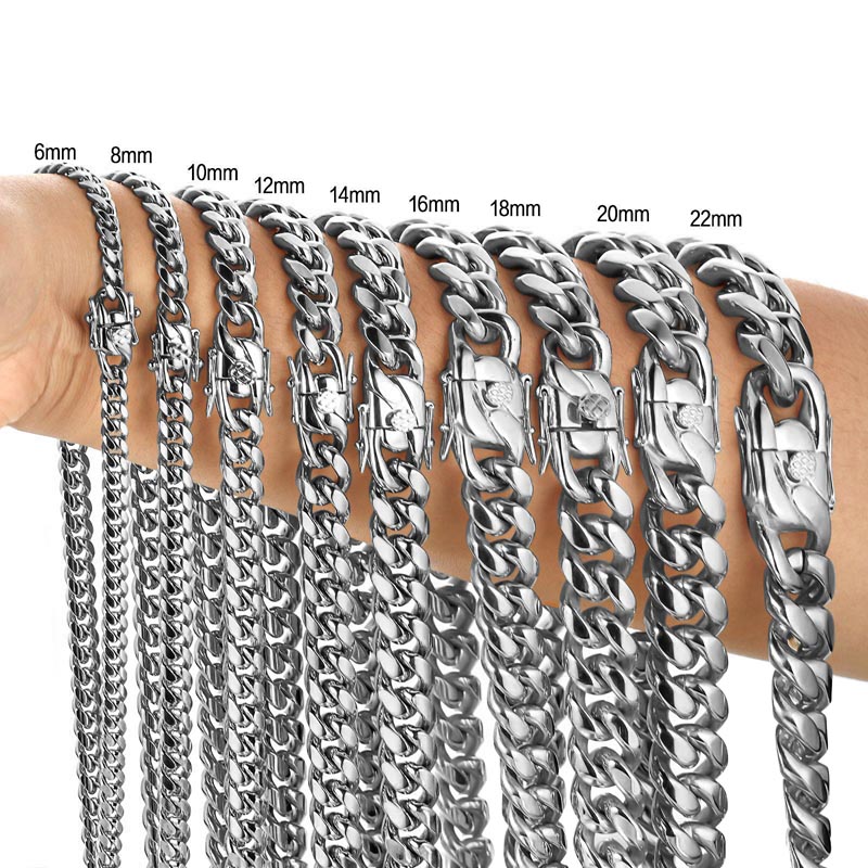 Cuban Link Chain 12Mm - Collane a catena cubana in acciaio