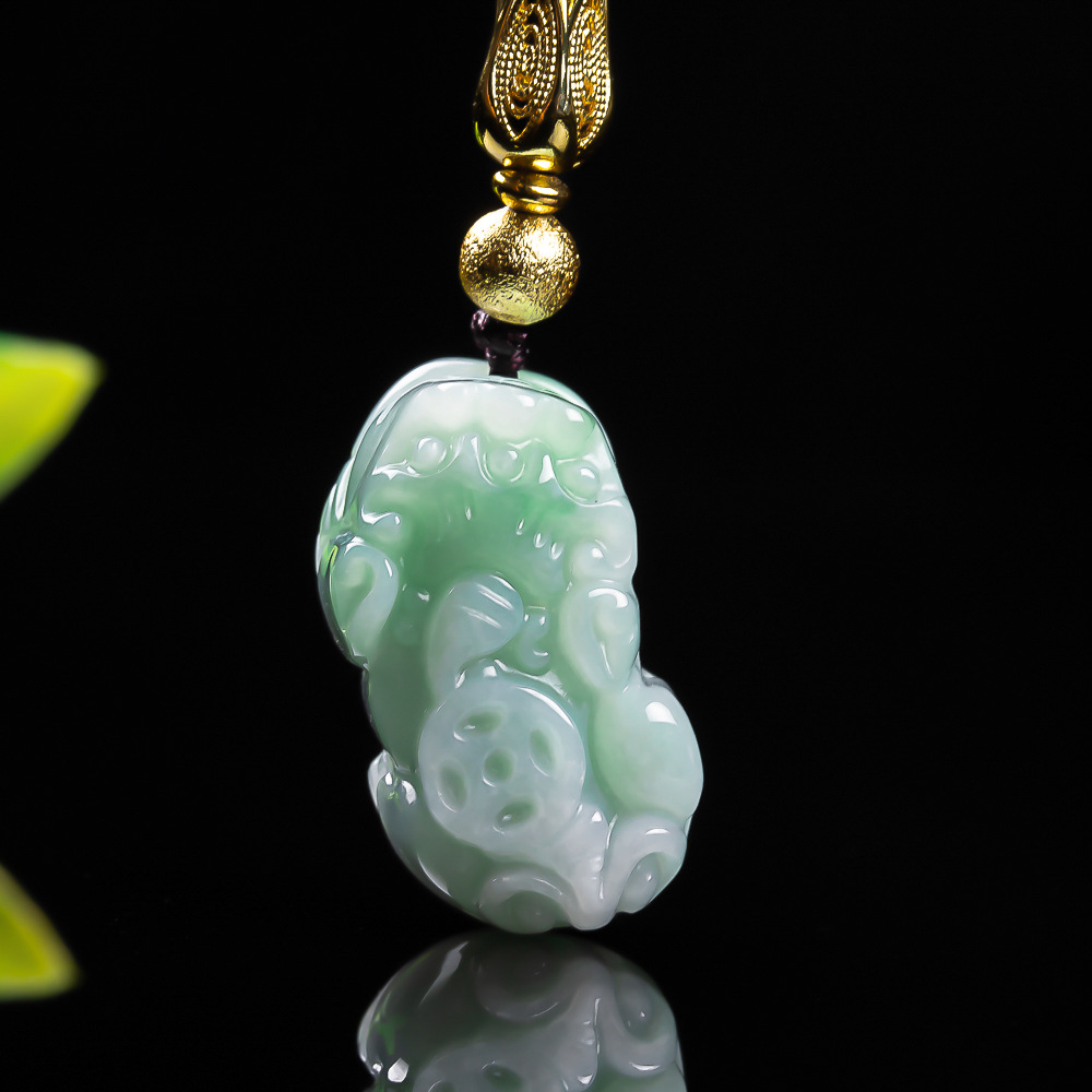 Necklaces - Naturale birmano un smeraldo pisello verde