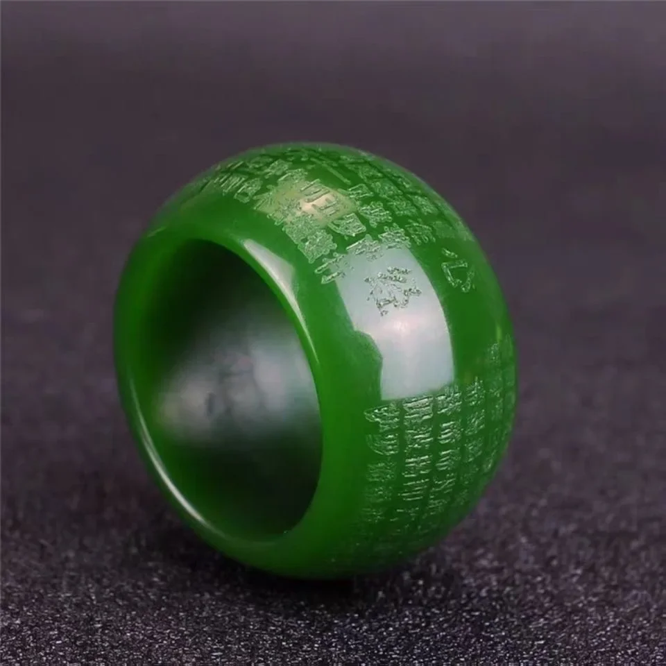 Rings - Anello in giada verde naturale da