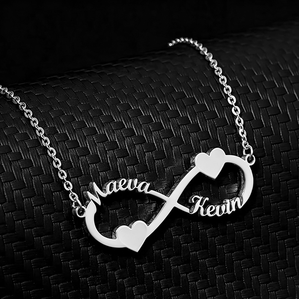 Custom Name Necklace Stainless Steel - Collana con nome personalizzato, ciondolo a