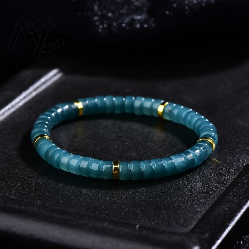 Bracelets - Bracciale con Perle Abaco in Giadeite