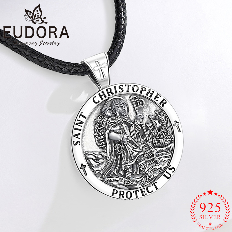 925 Sterling Silver Chain Necklace Men - Eudora Nuovo argento sterling 925 Ciondolo