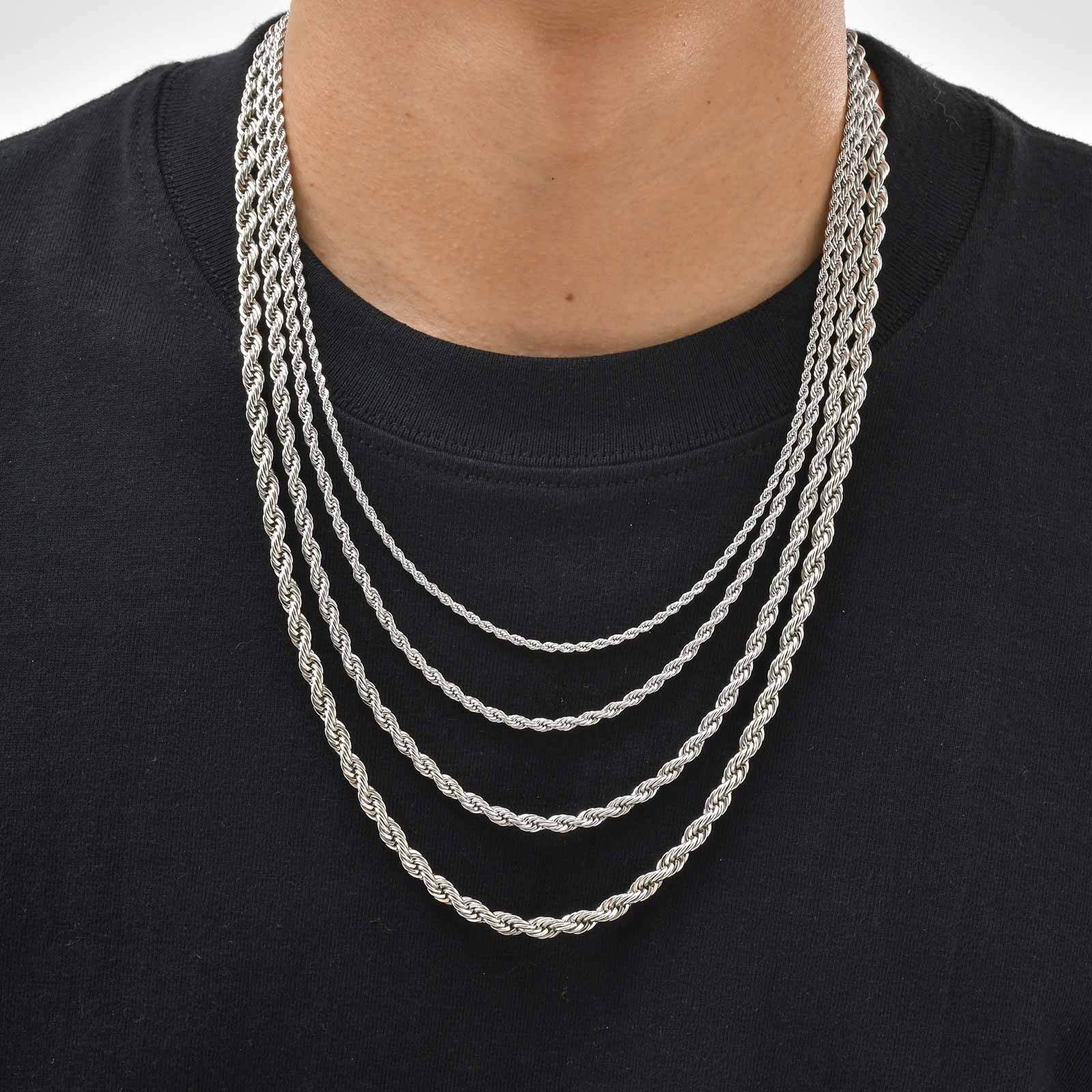 Cuban Link Chain 12Mm - Collana lunga con corde da uomo