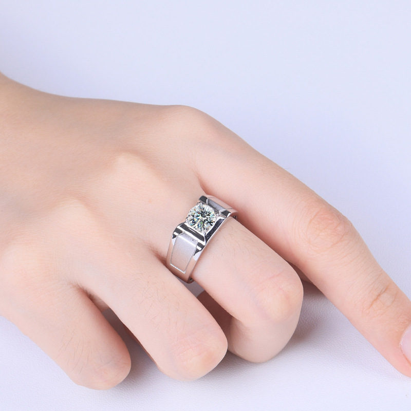 Anello in argento sterling 925 - Moissanite Engagement Ring 1 Carat recensione e prezzo