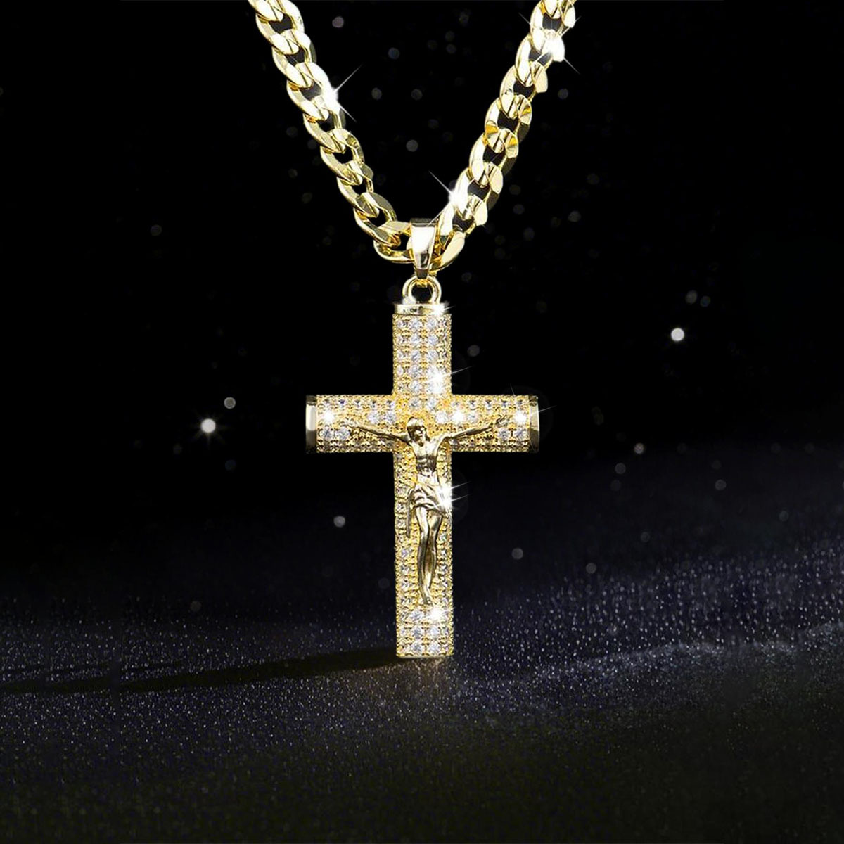 Collana con Croce Placcata Oro - Cross Pendant Necklace Gold recensione e prezzo