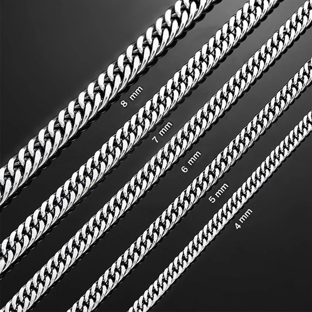 HIYEE 3mm/4mm/5mm/6mm/7mm/8mm  - Cuban Link Chain 12Mm recensione e prezzo