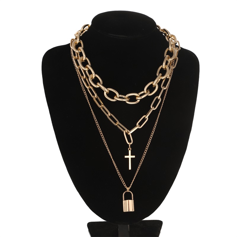 FNQUFUJ Collana a catena punk  - Layered Pendant Necklace Aesthetic recensione e prezzo