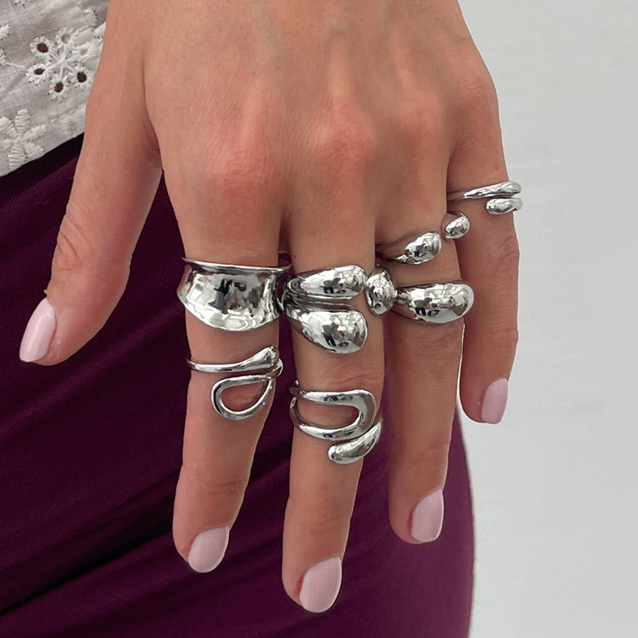 DIEZI Un set di anelli a snodo - Vintage Punk Knuckle Rings Set recensione e prezzo