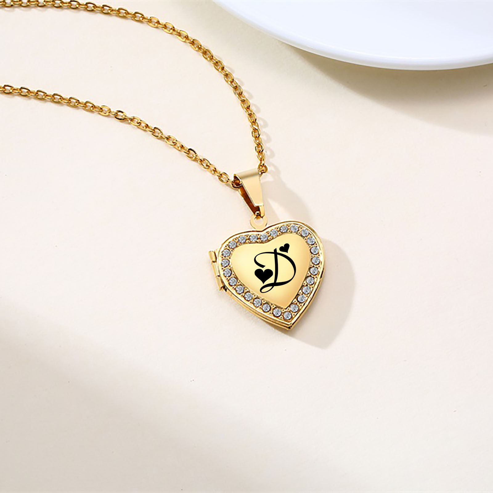 Ciondolo medaglione a forma di - Heart Locket Necklace Photo recensione e prezzo