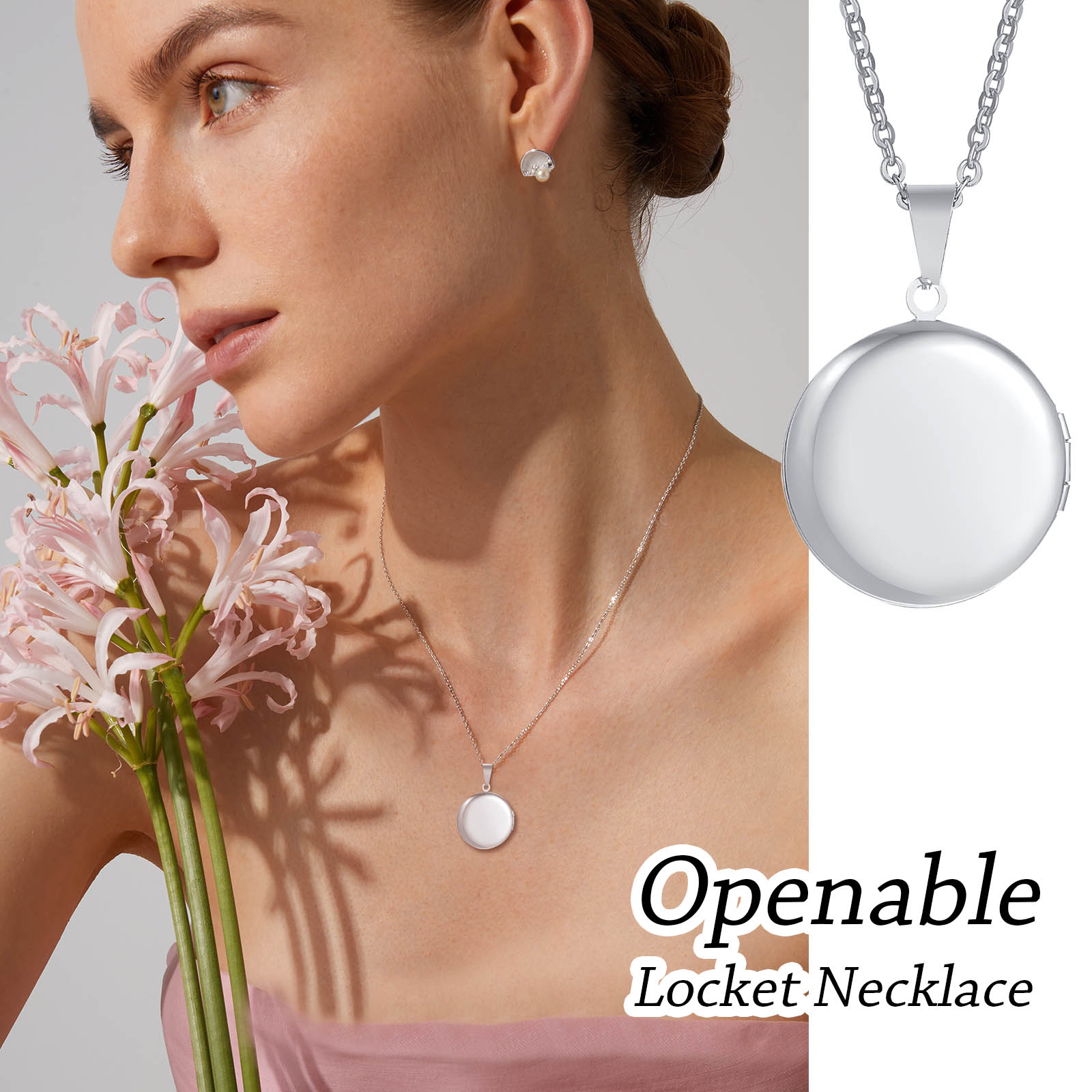 Ciondolo medaglione a forma di - Heart Locket Necklace Photo recensione e prezzo