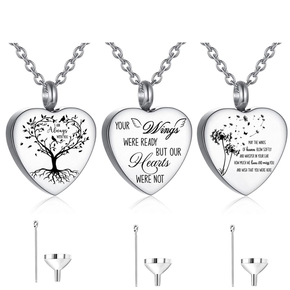 Collana con urna in acciaio in - Heart Locket Necklace Photo recensione e prezzo
