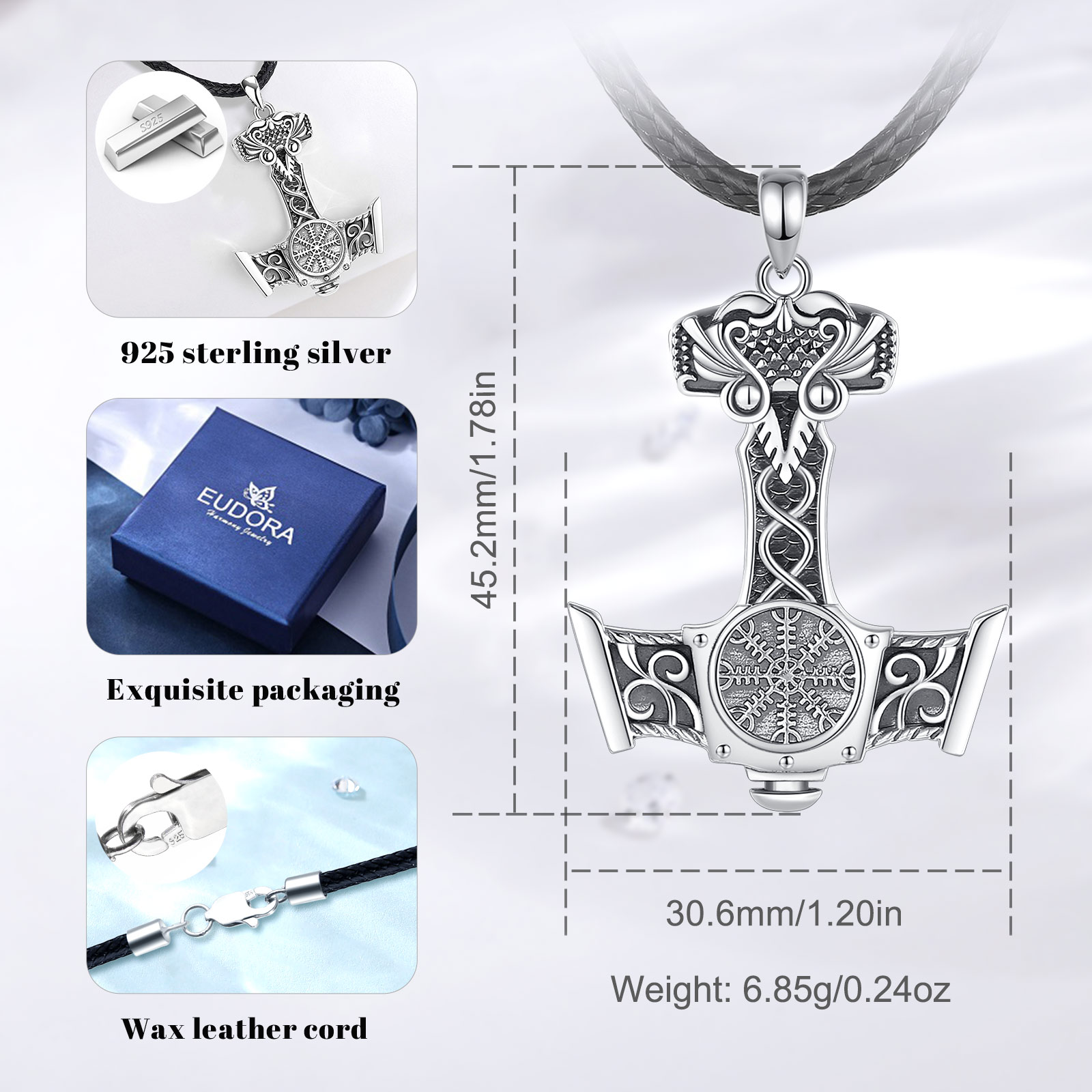 Eudora 925 Sterling Silver Nor - 925 Sterling Silver Chain Necklace Men recensione e prezzo