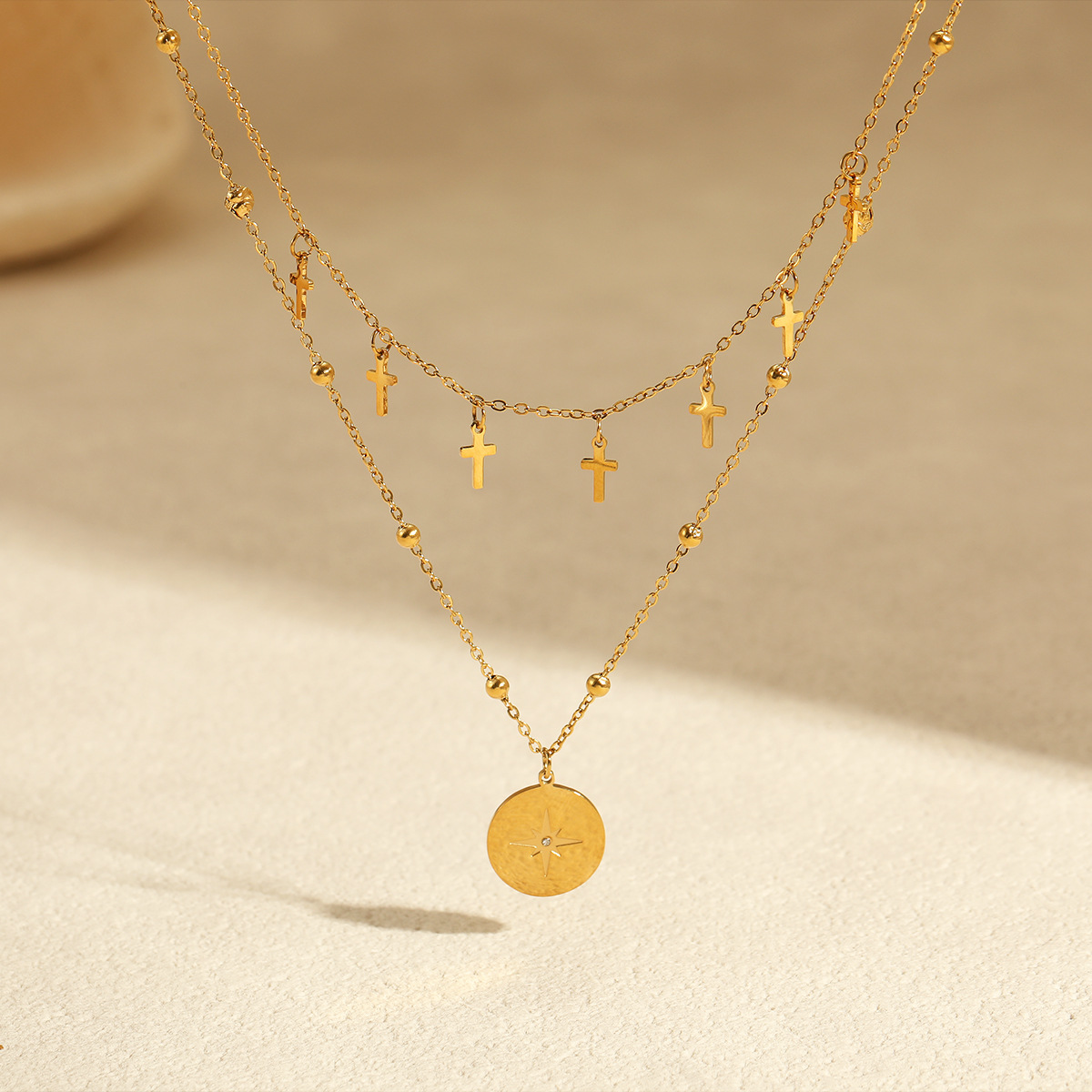 Collana Vintage a Doppio Strat - Layered Pendant Necklace Aesthetic recensione e prezzo