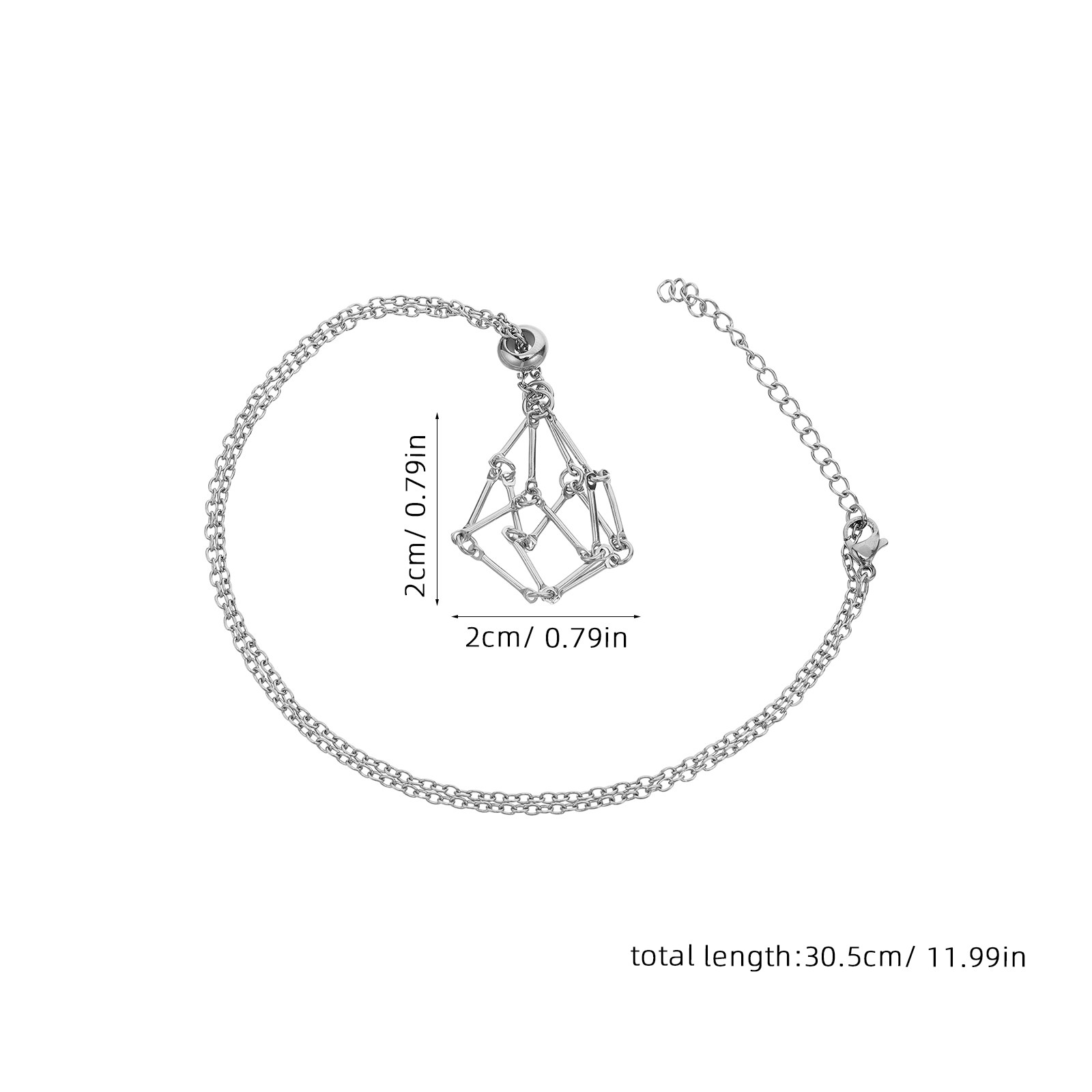 Collana con supporto per crist - Crystal Pendant Necklace Natural Stone recensione e prezzo