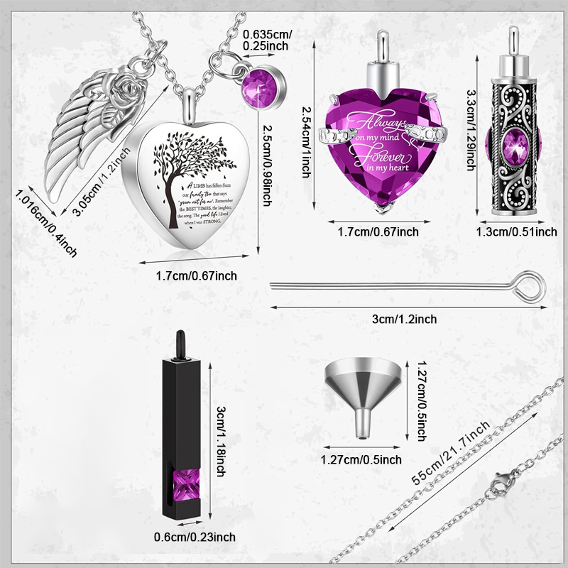 Collana con urna in 3 stili pe - Heart Locket Necklace Photo recensione e prezzo
