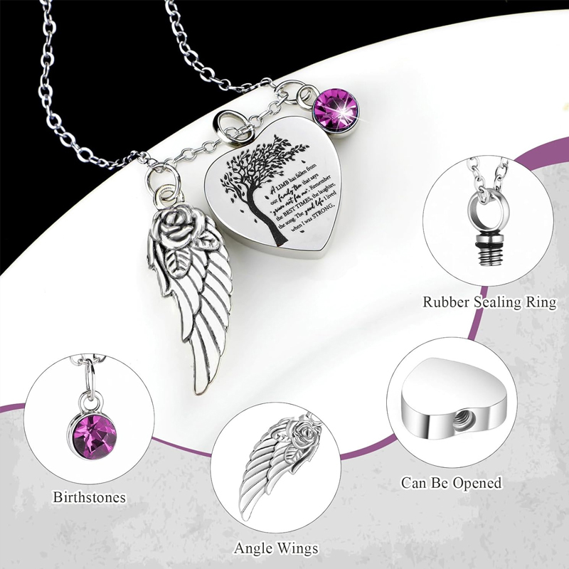 Collana con urna in 3 stili pe - Heart Locket Necklace Photo recensione e prezzo