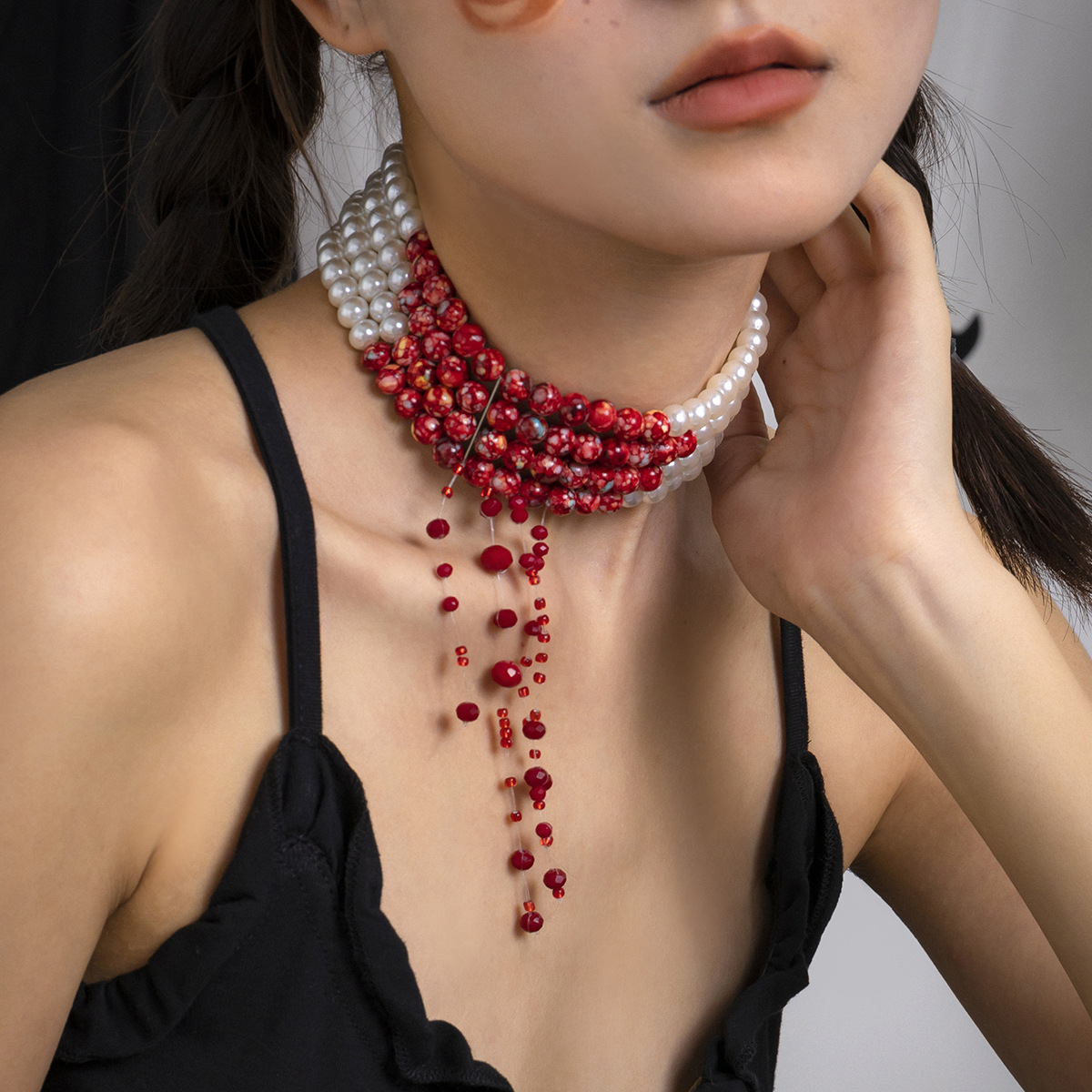 Collana con ciondolo nappa di  - Pearl Choker Necklace Vintage recensione e prezzo