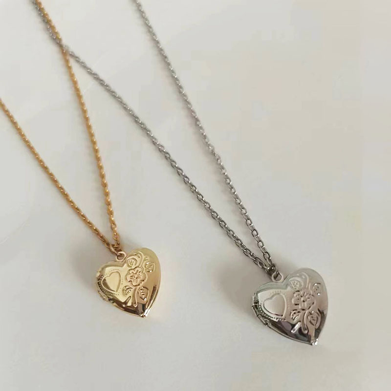 1pc Piccolo Cuore 14mm Cornice - Heart Locket Necklace Photo recensione e prezzo