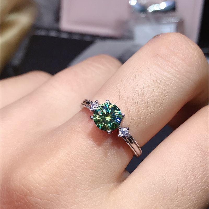 Anello con Morganite e Diamant - Moissanite Engagement Ring 1 Carat recensione e prezzo
