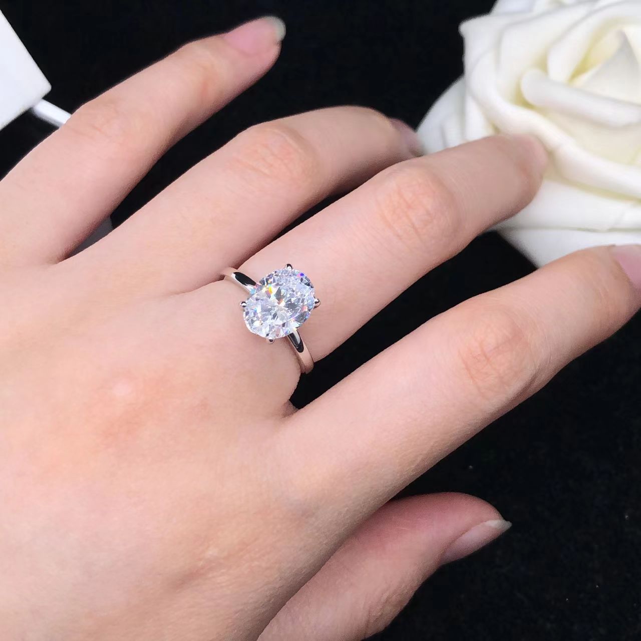 Anelli di fidanzamento Moissan - Moissanite Engagement Ring 1 Carat recensione e prezzo