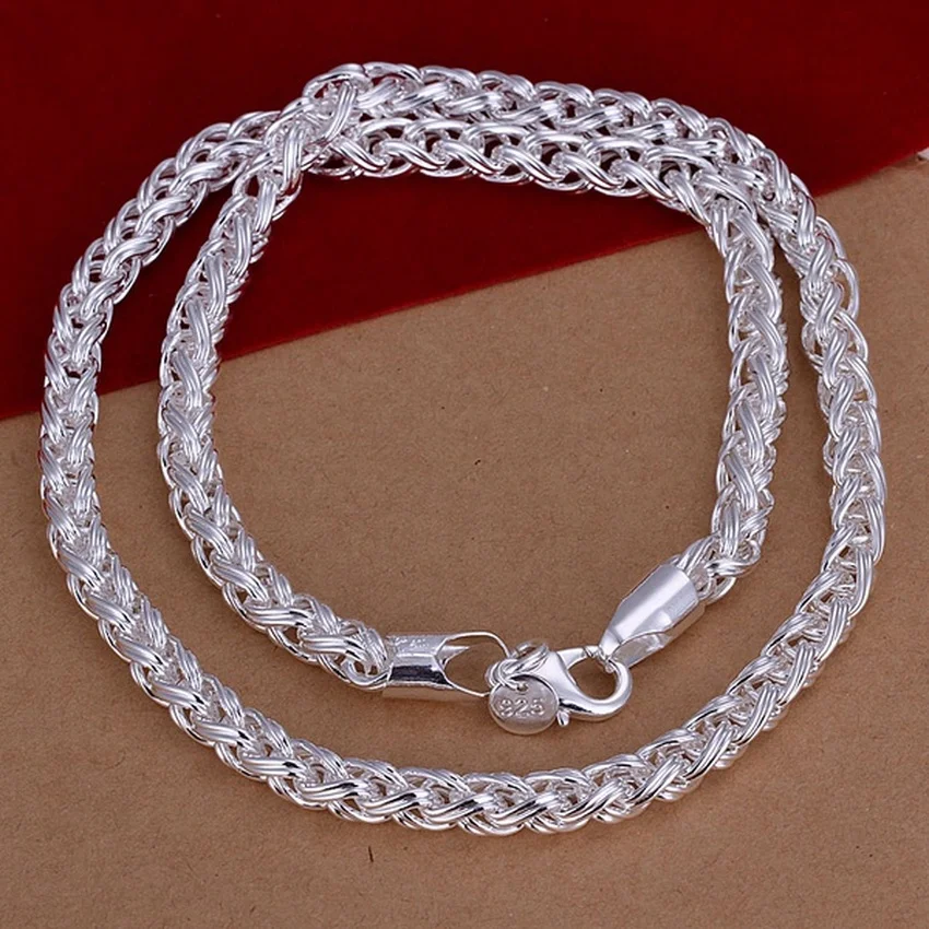 Collana in argento sterling 92 - 925 Sterling Silver Chain Necklace Men recensione e prezzo