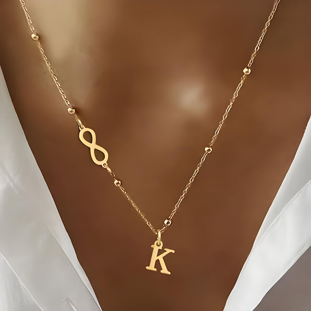 Collana con Ciondolo Personali - Initial Letter Necklace 18K Gold recensione e prezzo