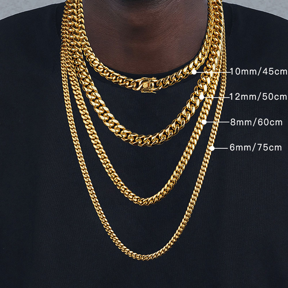 6mm/8mm/10mm/12mm Hip-Hop Colo - Cuban Link Chain 12Mm recensione e prezzo