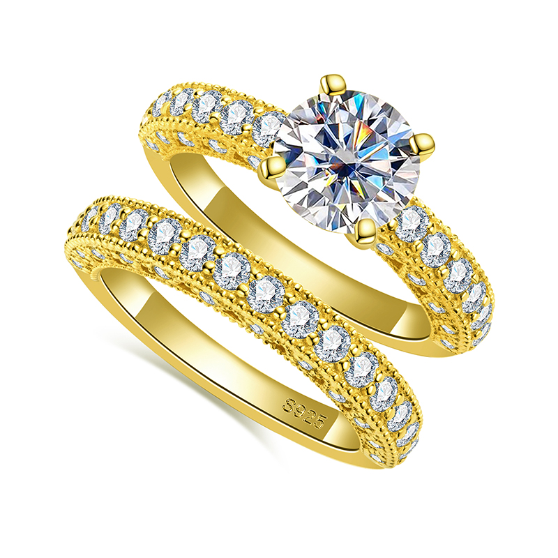 Set di Anelli per Donna in Arg - Moissanite Engagement Ring 1 Carat recensione e prezzo