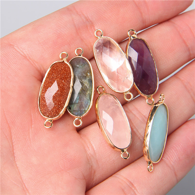 2 pezzi 10X26mm naturale doppi - Crystal Pendant Necklace Natural Stone recensione e prezzo