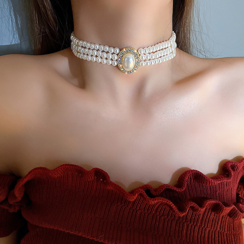 Girocollo con colletto di perl - Pearl Choker Necklace Vintage recensione e prezzo