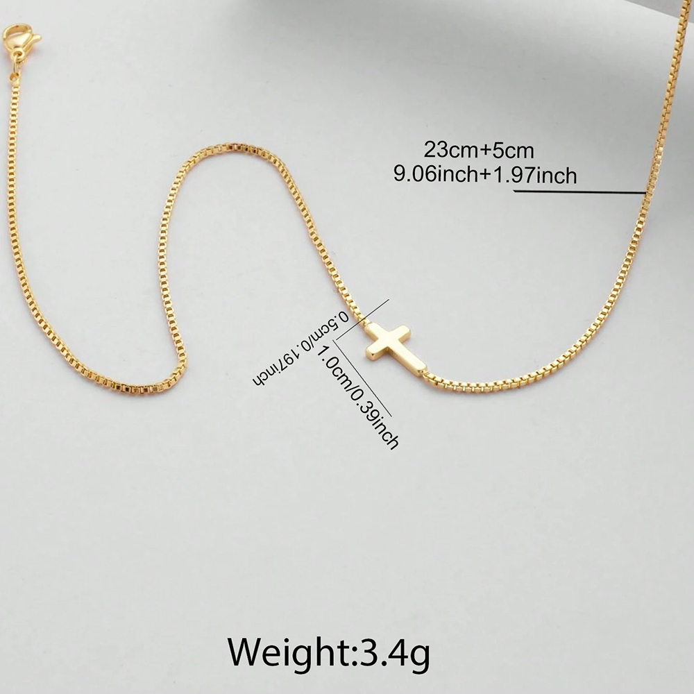 DGIDDK Collana con ciondolo mi - Cross Pendant Necklace Gold recensione e prezzo