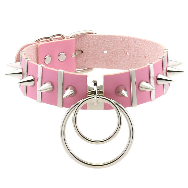 Rosa Bondage Spike Girocollo C - Goth Punk Spike Choker recensione e prezzo