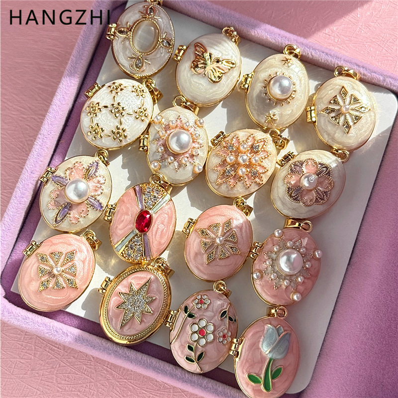 HangZhi Smalto Romantico Rosa  - Heart Locket Necklace Photo recensione e prezzo