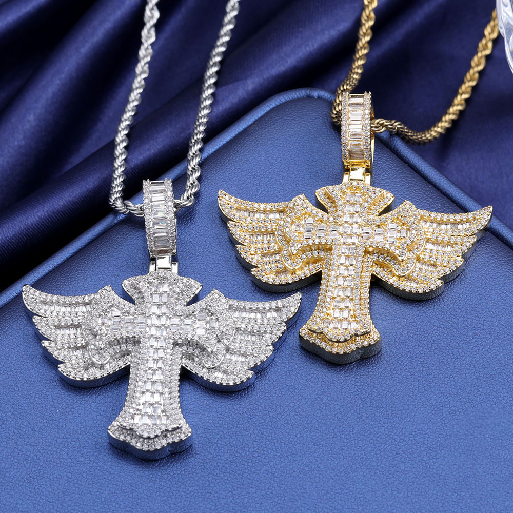 Hip Hop Full Diamond placcato  - Cross Pendant Necklace Gold recensione e prezzo
