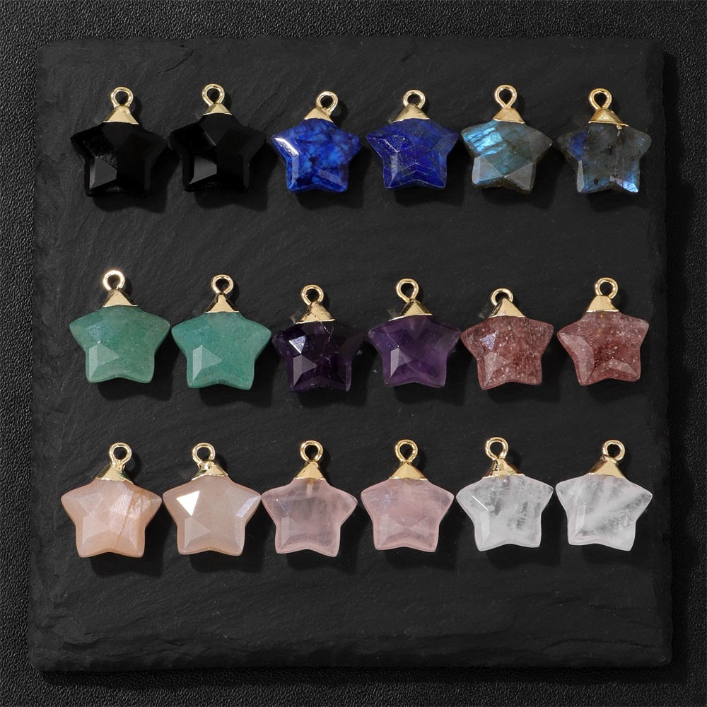 2 pezzi ciondolo in pietra a f - Crystal Pendant Necklace Natural Stone recensione e prezzo