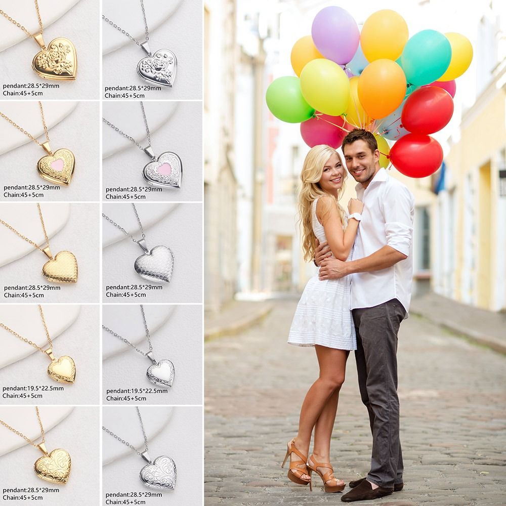 Collana fai da te foto foto me - Heart Locket Necklace Photo recensione e prezzo