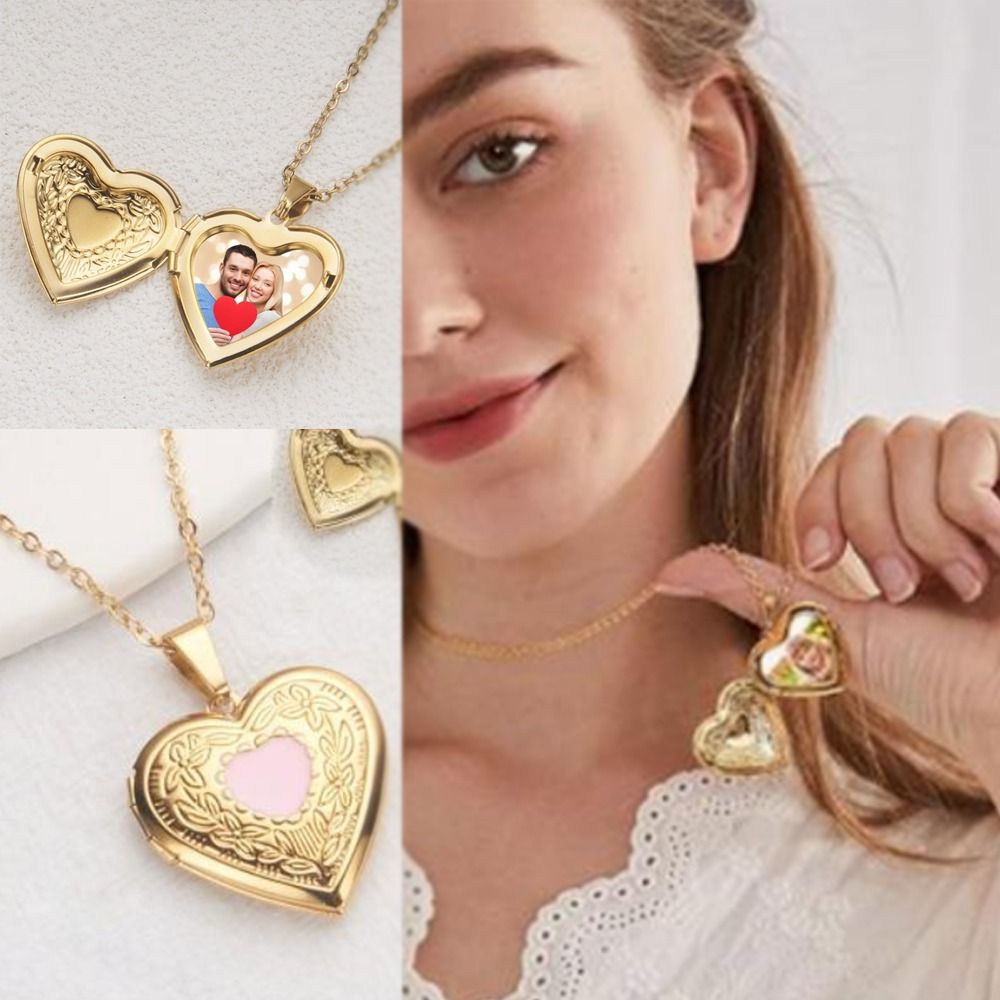 Collana fai da te foto foto me - Heart Locket Necklace Photo recensione e prezzo